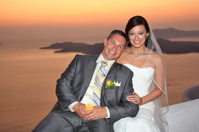 sunset wedding