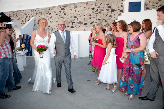 sunset wedding santorini