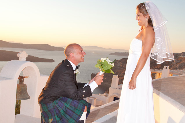 santorini sunset wedding 