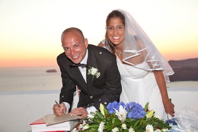 wedding in santorini