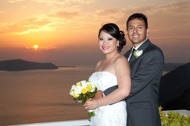 sunset wedding