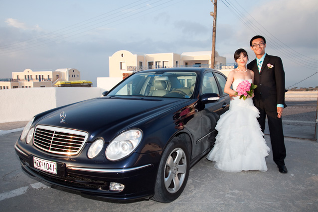 sunset wedding santorini