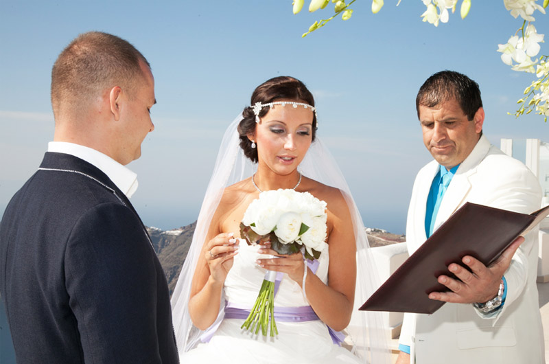 andromeda gold santorini wedding