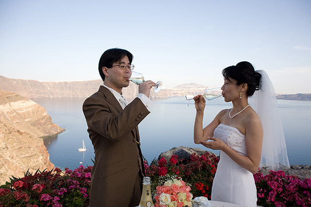 oia santorini wedding