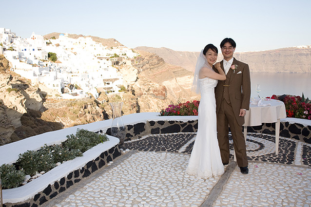 civil wedding santorini