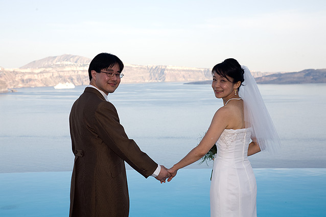 oia sunset wedding