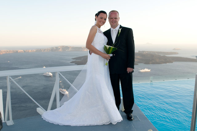 married couple santorini