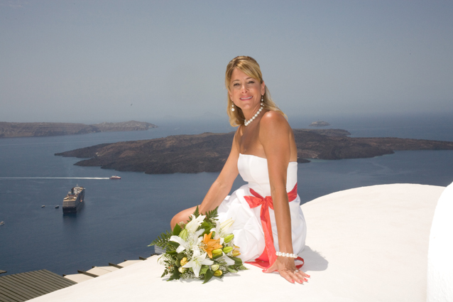 santorini-bride