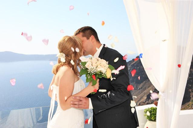 dana villas santorini weddings