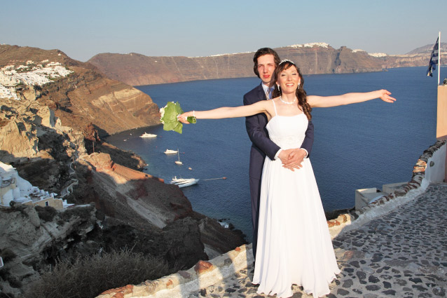 dana villas santorini wedding