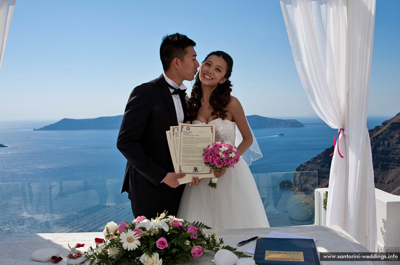 Wedding in Santorini