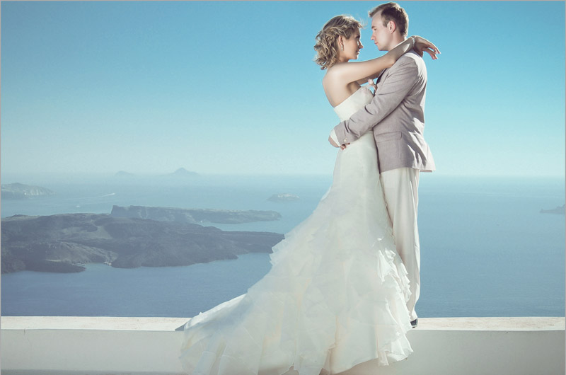 santorini dream wedding