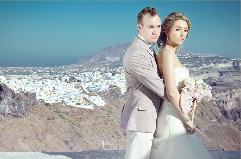 santorini dream wedding