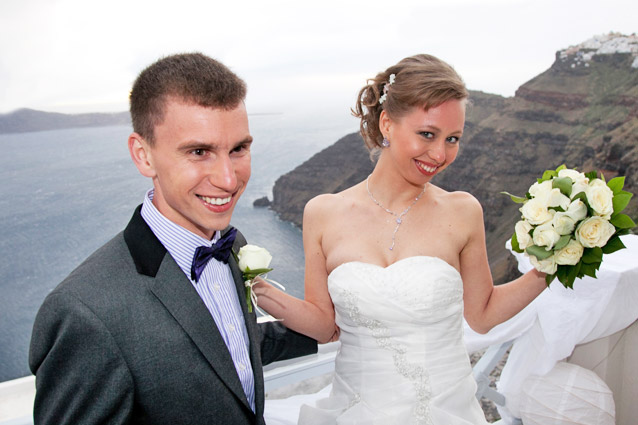 Wedding in Santorini Ellinon Thea