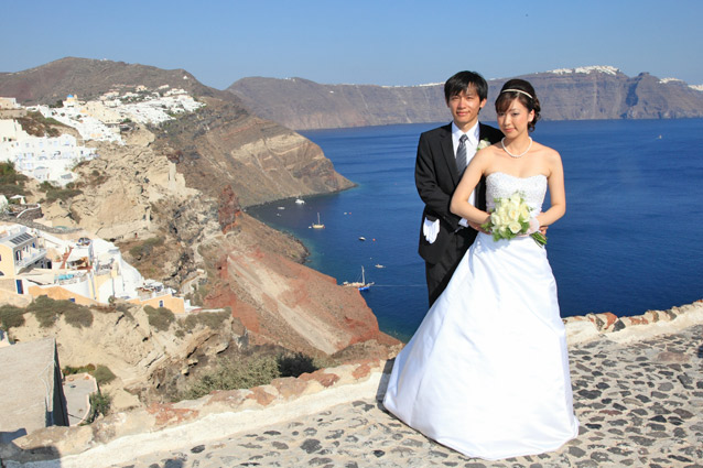 wedding in santorini