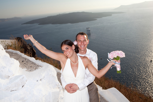 santorini sunset wedding