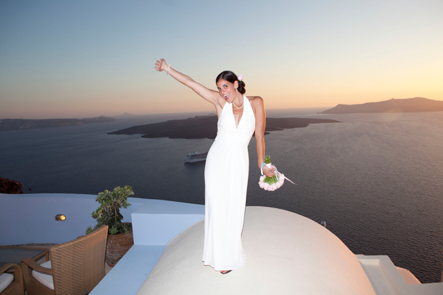 santorini sunset wedding