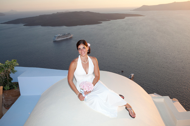 santorini sunset wedding