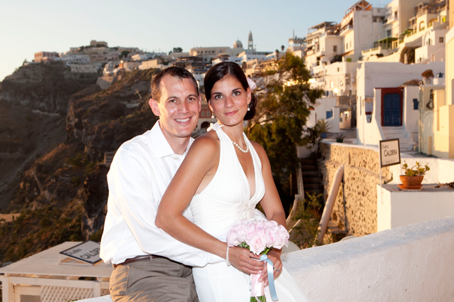 santorini sunset wedding