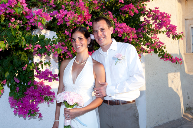 santorini sunset wedding