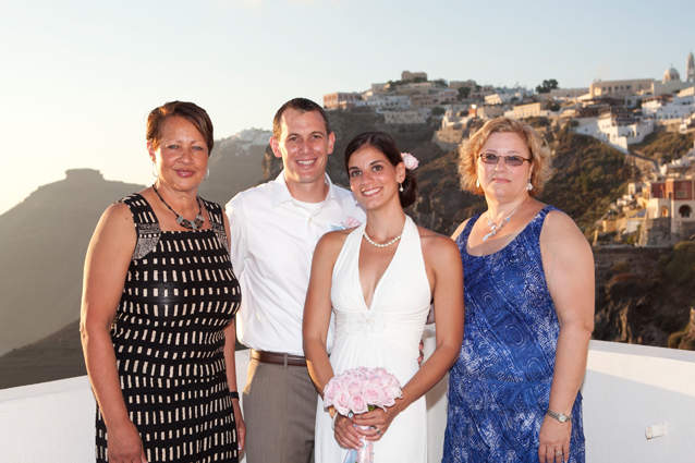 santorini sunset wedding