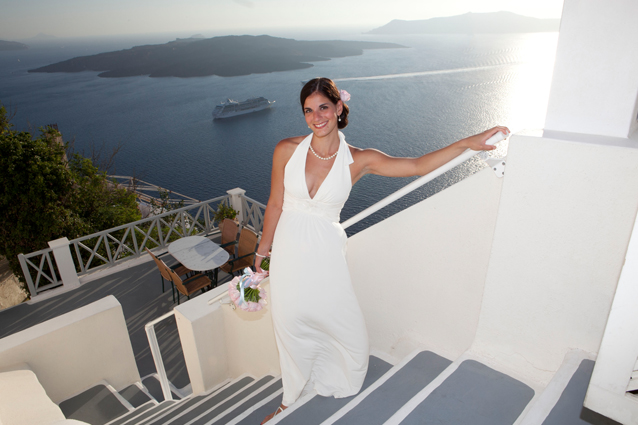 santorini sunset wedding