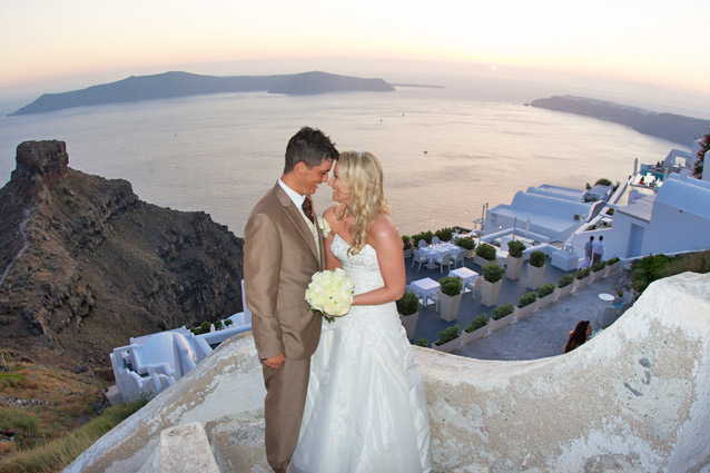 susnset wedding santorini