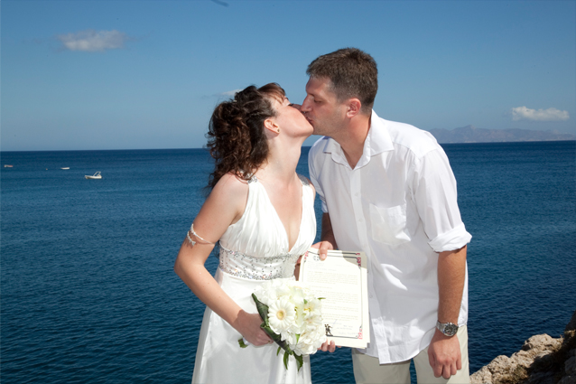 greek beach wedding