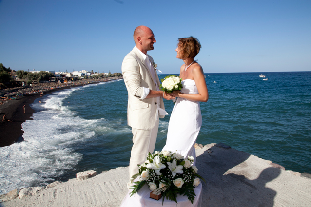 Kamari September 2010 Santorini Kamari Beach Wedding