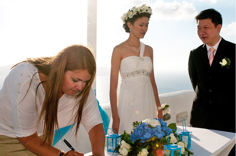 hotel loucas santorini wedding