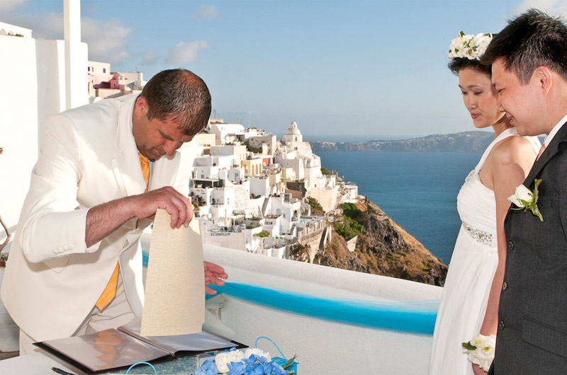 hotel loucas santorini wedding