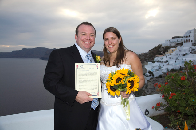 wedding in santorini oia