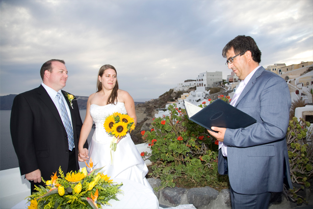 civil wedding santorini