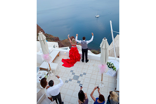 couple with caldera view