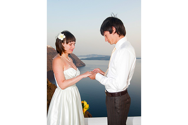 san antonio santorini wedding