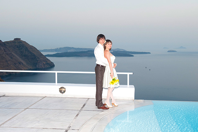 san antonio santorini wedding