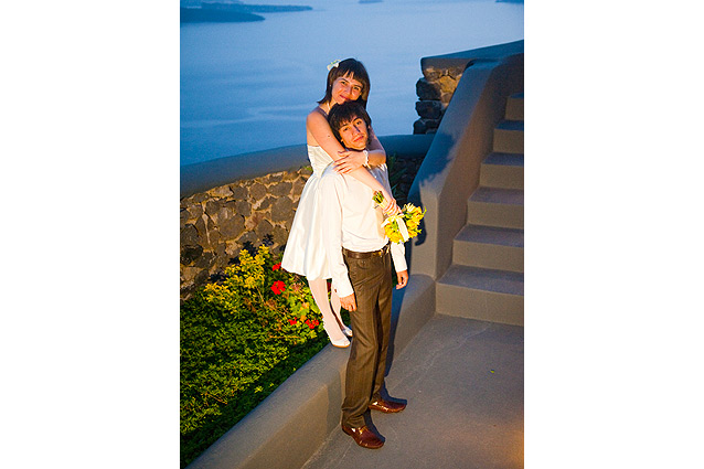 san antonio santorini wedding