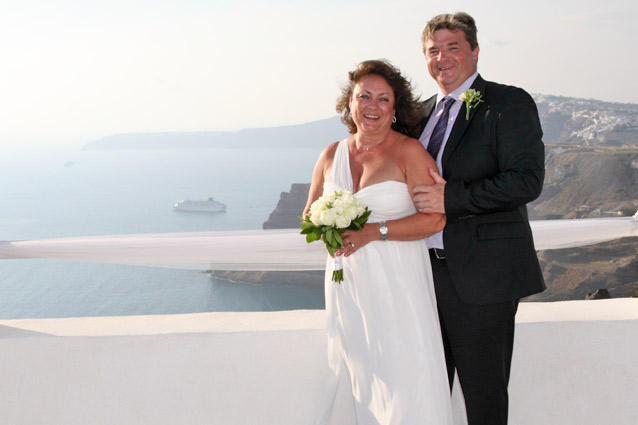 Wedding in Santorini Santo Wines