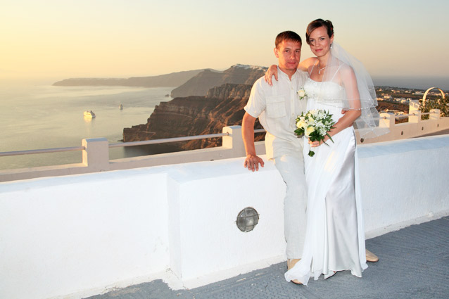 Wedding in Santorini Santo Wines