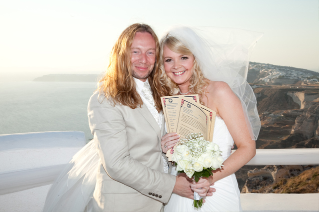 santorini wedding photo