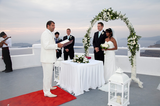 santorini winery wedding