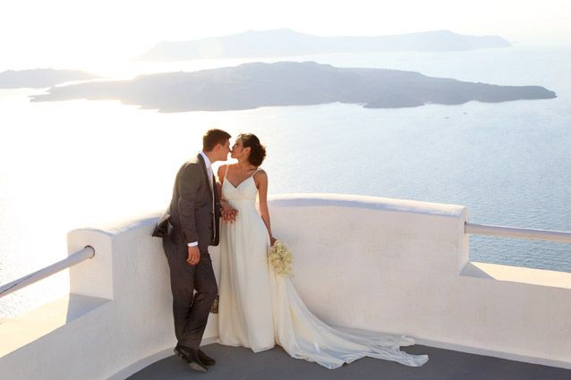 Wedding in Santorini Santo Wines