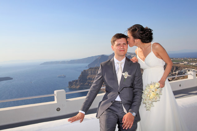 santorini wedding photo