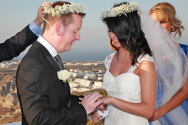 getting married santorini