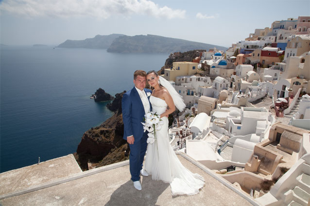 Wedding in Santorini Santo Wines