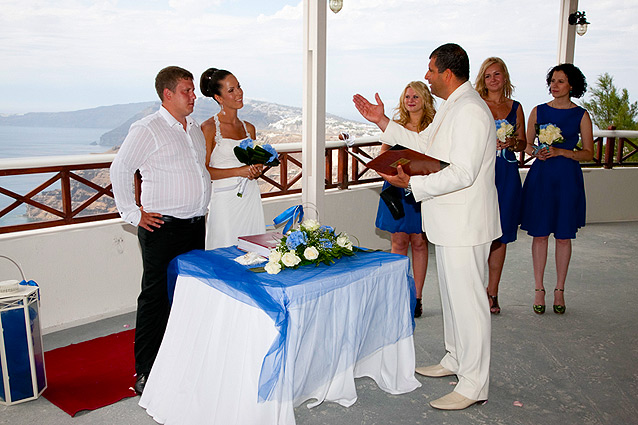 wedding in santorini