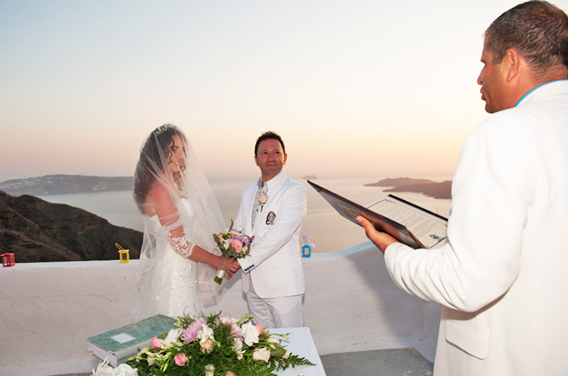 santorini düğün