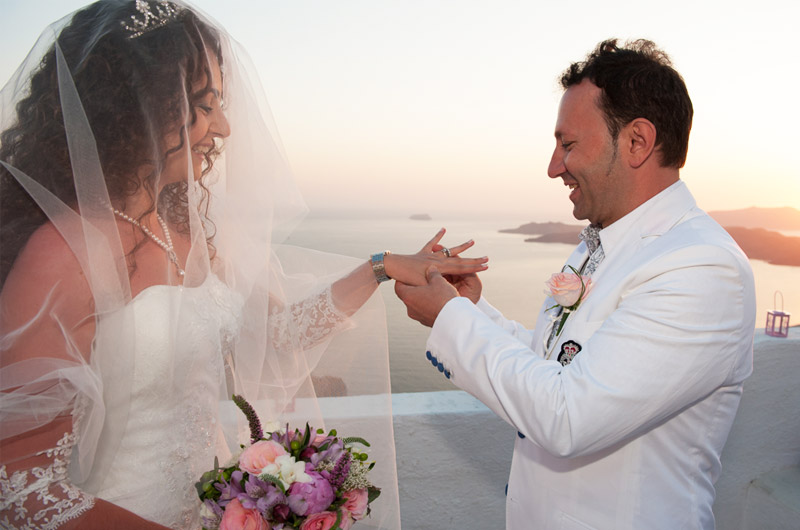 santorini düğün