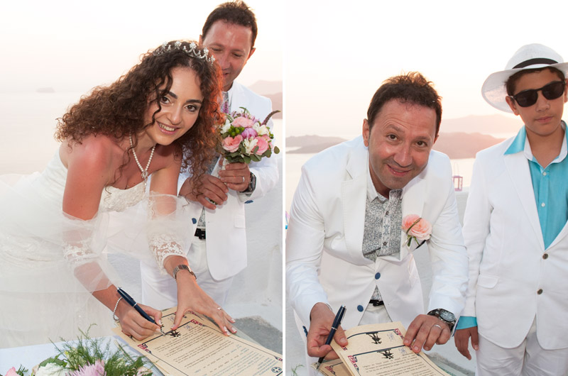 santorini düğün