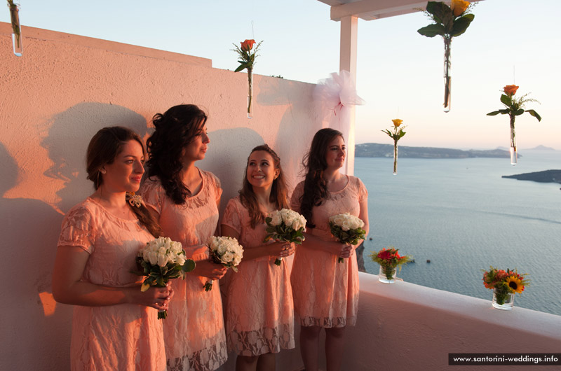 sunset wedding santorini